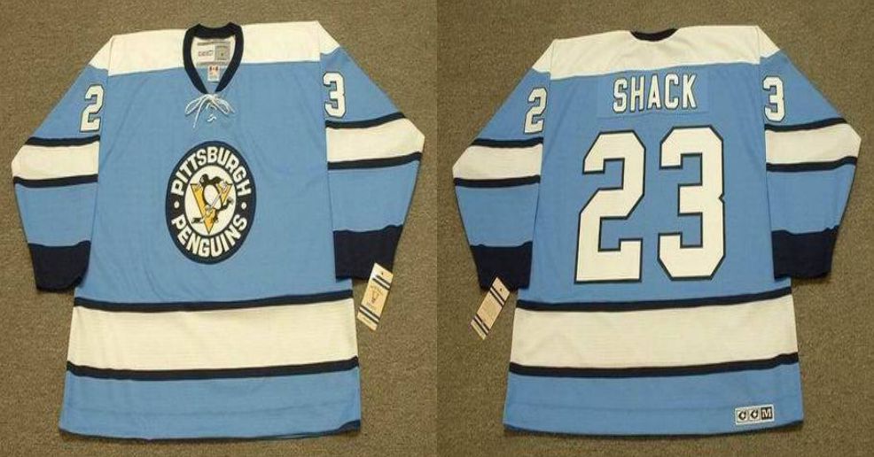 2019 Men Pittsburgh Penguins 23 Shack Light Blue CCM NHL jerseys